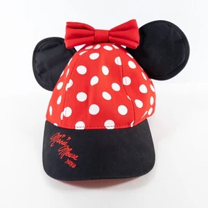 Disney Parks Walt Disney World Hat Youth Minnie Mouse Bow Ears Polka Dot - Picture 1 of 7