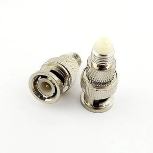 2pcs BNC Male Plug to FME Female Jack Straight RF Coax Adapter Connector - Picture 1 of 6