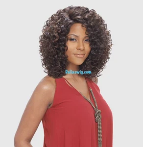 Vanessa Synthetic Full Bounce Curly Tops C Side Lace Part Dekee Lace Front Wig - Picture 1 of 5