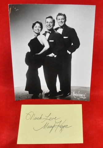 Mary Kaye Trio Leader Autographed Signed 4x6 w/ Original B&W Photo Cover
