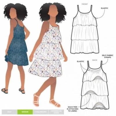 Vestido Wilma estilo arco papel costura niños Foto 1 de 2