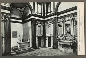 POSTAL FLORENCIA / FLORENCIA: MEDICI-KAPELLE / MICHELANGELO, corrido 1924 - Imagen 1 de 2
