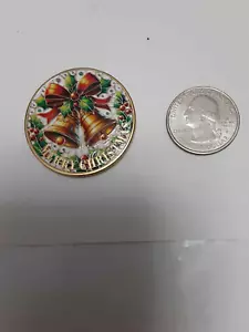 Medias campanas de moneda desafío arte fantasía níquel hobo de Navidad - Imagen 1 de 3