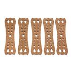 5/10/20× Hunting Soft Slingshot Pouches Multi Holes Brown Catapult Pouches 58mm