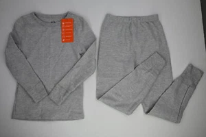 Kids' Fruit of the Loom Baselayer Mid-Weight Set Extra Warm Grey XS(4-5) - Picture 1 of 4