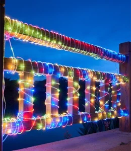 LED Solar String Lights Waterproof Fairy Christmas Garden Outdoor RopeStrip Lamp - Picture 1 of 36