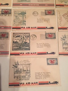 De colección 1er Día Cubierta Cachet Diseñador Ernest A. Glantz enviado a él por Postmasters - Imagen 1 de 10