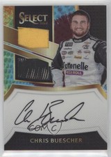 2017 Panini Select Signature Swatches Dual Tie-Dye Prizm /24 Chris Buescher Auto