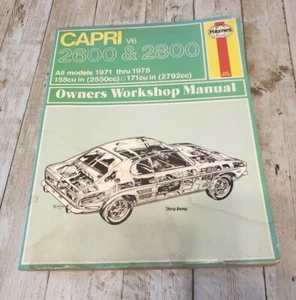 Haynes Capri 2600 and 2800 Owner's Workshop Manual, 1971 Thru 1975 155, 171 cu  - Picture 1 of 8