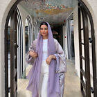 Abend Dubai offen Kaftan Abaya Damen Kimono langes Kleid muslimische Strickjacke Robe Neu