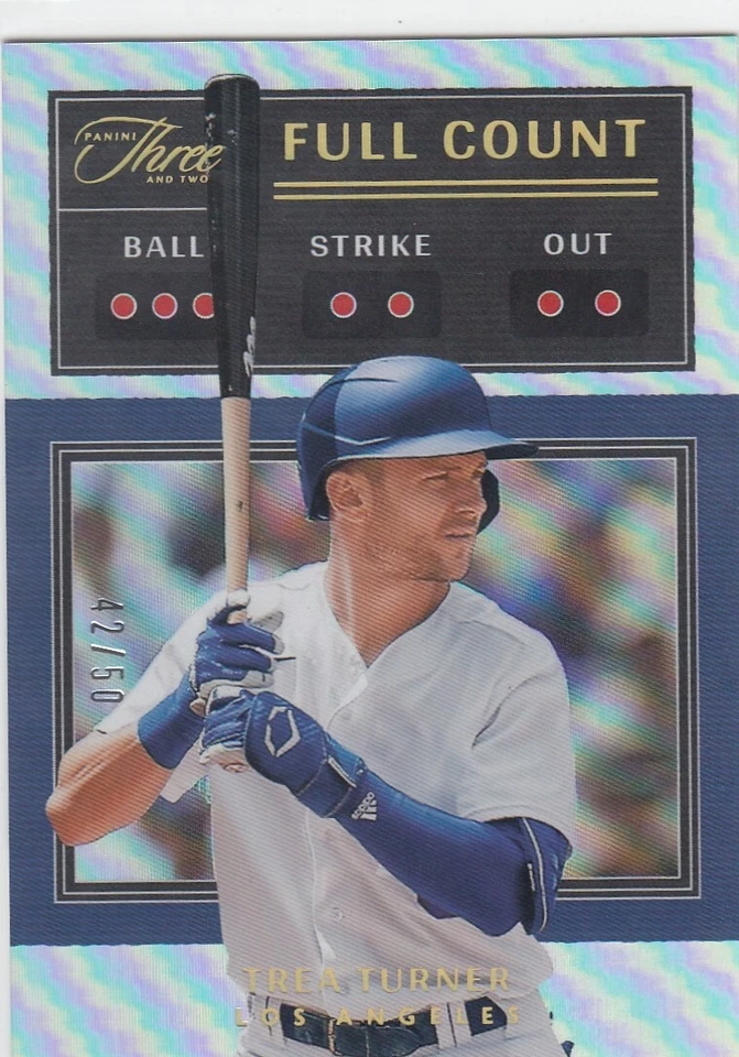 TREA TURNER /50 THREE AND TWO FULL COUNT GOLD PHILLIES #18 2022 22 PANINI - Image 1 of 1