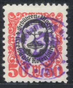 Germany local revenue Rotenburg/Fulda Stempelmarke fiscal - Picture 1 of 1