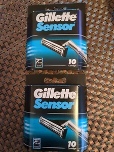 Old stock Gillette Sensor 2 Pack Total Of 20 Cartridges - Picture 1 of 6