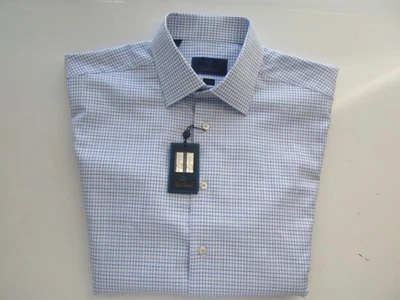Camisa de vestir David Donahue Trim Spread para hombre 17 | 32-33 $145 U84.G59 Foto 1 de 4