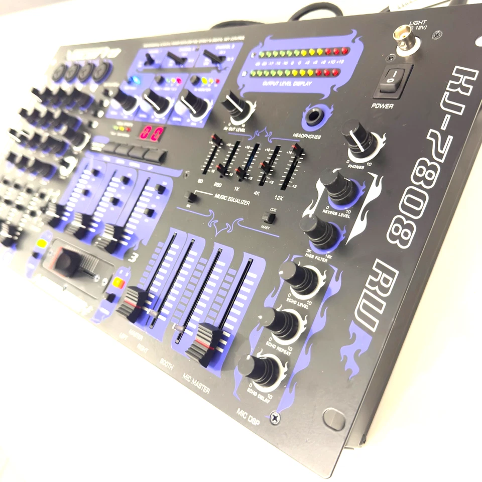 VocoPro KJ-7808 RV Professional KJ/DJ/VJ Mixer f DSP Mic Effect, Digital Key +++ - Image 1 of 3