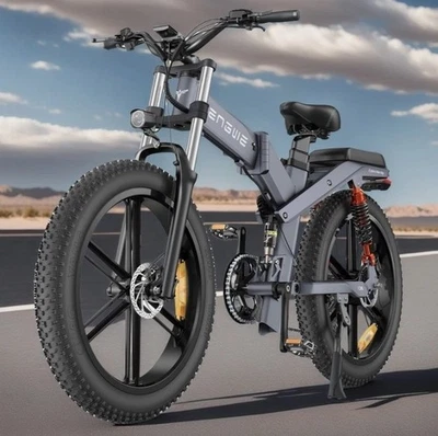 ENGWE X26 1200W Electric Bike for Adults, 26" x 4.0 Fat Tire Folding Ebike