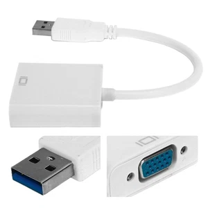 USB-auf-VGA-Adapter USB 3.0-Stecker Auf 15-polige VGA-Buchse Konverter - Bild 1 von 22