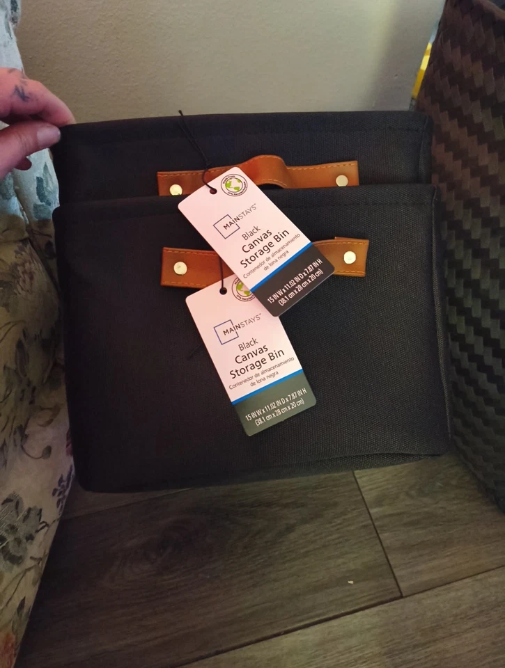 Canvas Storage Bins 15x11x7 - Image 1 of 1