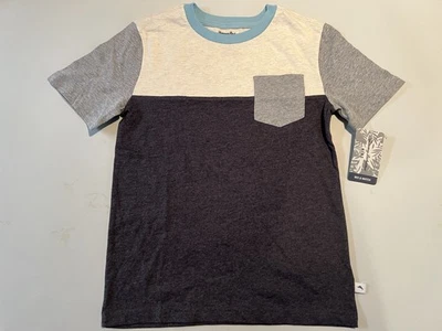 Tommy Bahama Azul Gris Cuello Redondo Camiseta Bolsillo Mangas Cortas Niños M 7/8 Nueva con Etiquetas Foto 1 de 4