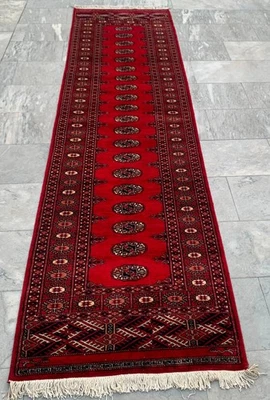 3x10 ft Vintage Afghan Hallway Runner Rug Kitchen Decor Runner Area Wool Rug - Image 1 of 4