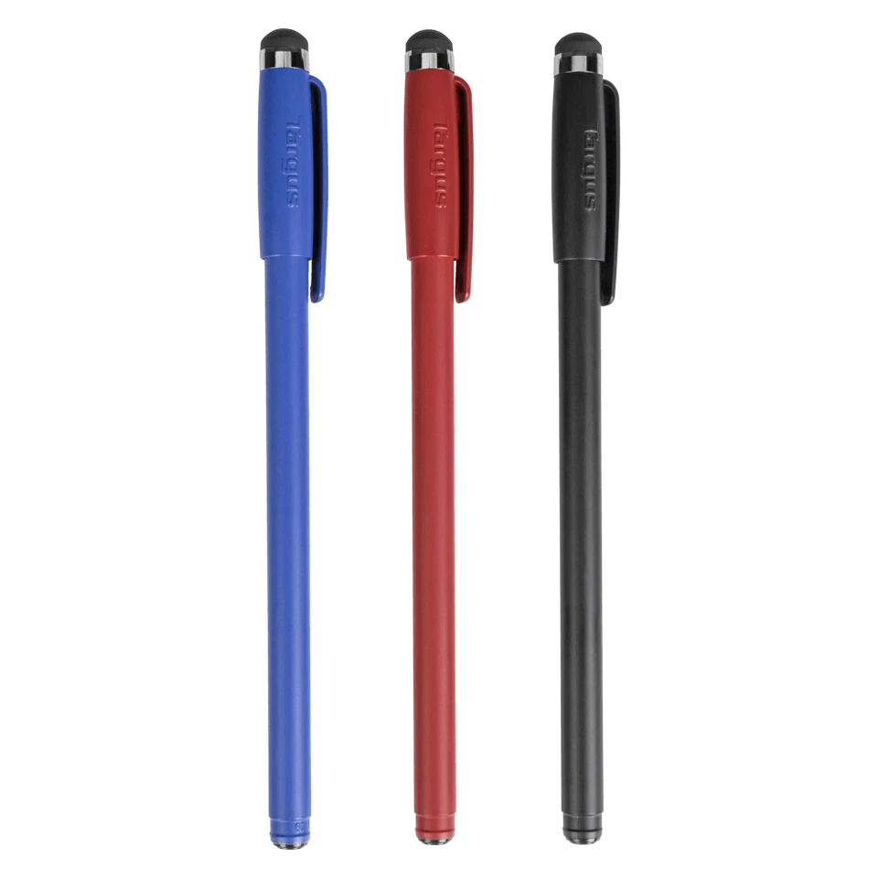 Lápiz óptico y bolígrafo Targus, paquete de 3 (negro/azul/rojo) - AMM0601TBUS Foto 1 de 1