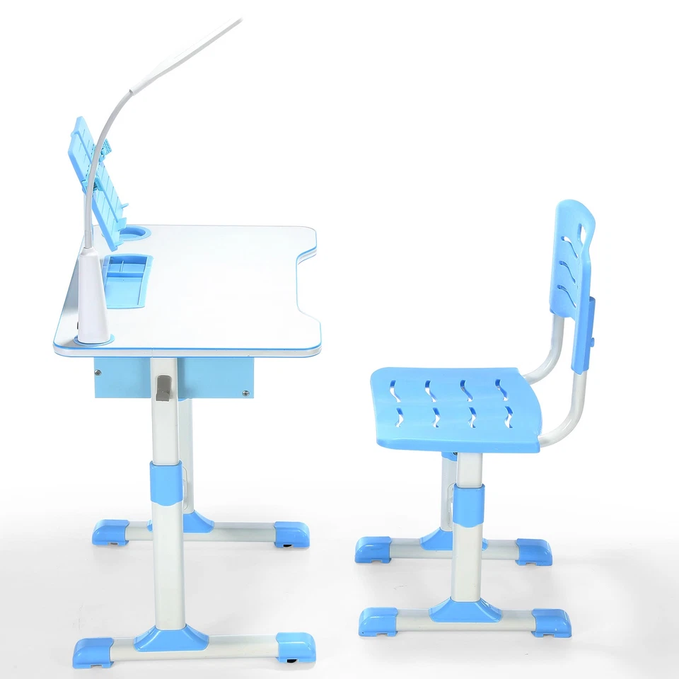 Conjunto funcional ajustável mesa de estudo, cadeira de altura gaveta mesa crianças puxar - Imagem 1 de 4