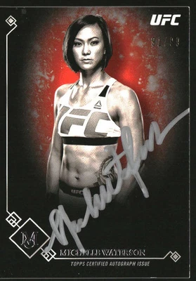 2017 Topps Museum Collection UFC Autographs #MA-MW Michelle Waterson Auto /99 - Image 1 of 2