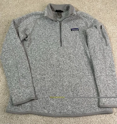 Suéter Patagonia Para Mujer Medio Mejor 1/4 Cremallera Polar Gris Exterior Pullover Foto 1 de 4