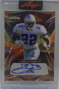 2023 Leaf Vibrance Emmitt Smith Orange Prismatic Auto Autograph #6/7 Cowboys HOF - Picture 1 of 3