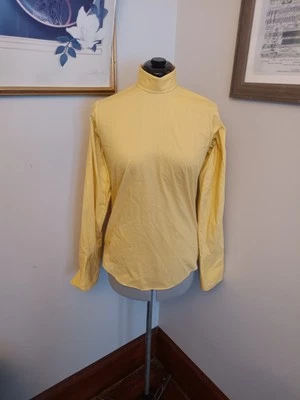 Camisa de vestir vintage años 60 John Maurice by Bruxton mostaza cuello tortuga top talla 16 Foto 1 de 4