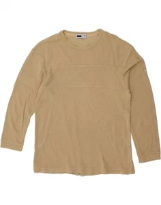 FILA Mens Top Long Sleeve Small Beige Cotton CA39 - Picture 1 of 3