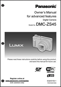 Panasonic DMC-ZS45 Advanced Digitalkamera Bedienungsanleitung Bedienungsanleitung - Bild 1 von 1