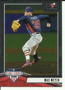 Max Meyer 2019 Panini USA Baseball Stars & Stripes Longevity card # 14 - Picture 1 of 1