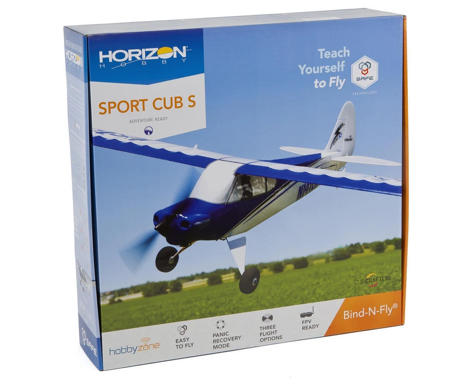 Hobbyzone Sport Cub S BNF Bind In Fly Beginner RC Airplane W/ Safe Tech HBZ4480  - Image 1 of 4