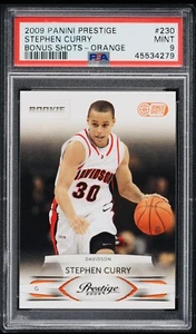 Panini Prestige Bonus Shots 2009 naranja Stephen Curry novato/300 #230 PSA 9 - Imagen 1 de 2