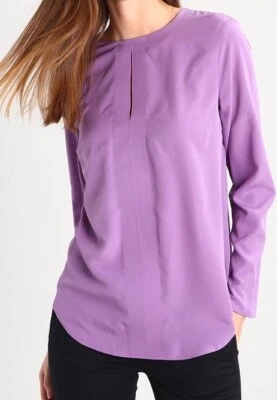 Lauren Ralph Lauren Women's Purple Blouse Long Sleeve Keyhole Neck Tunic Size M - Image 1 of 4