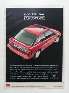 Clipping Ritaglio Pubblicità 1991 ROVER 200 La Nuova GTI #2 - Picture 1 of 1
