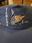 Vtg Yamaha Embroidered Swordfish Adjustable Hat Made USA Blue Snapback New