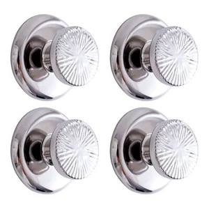 Adhesive Towel Hooks - Round Ceramic Pack of 4 Silver Ideal for Hanging Robes... - Picture 1 of 9