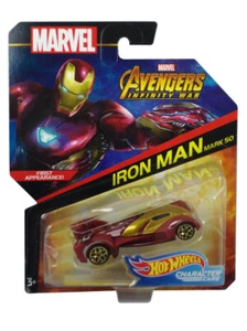 Hot Wheels Iron Man Mark 50 Avengers Infinity War 1/64 Scale Character Car New - Picture 1 of 2