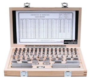 Precision 81-Piece Steel Gauge Block Set, Grade B Accuracy, Corrosion-Resistant, - Picture 1 of 9