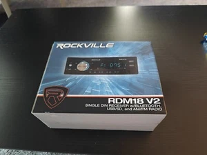 Rockville RDM18 V2 In-Dash Car Single Din Bluetooth AM/FM/ USB/SD Receiver - Picture 1 of 1