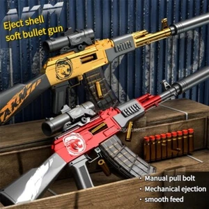 AK47 Soft Bullet Spielzeugpistole l Manuelle Maschinenpistole mit Shell Eject - Picture 1 of 4