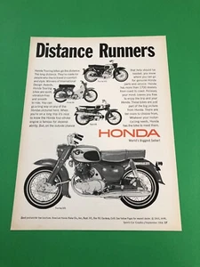 1966 1967 HONDA 90 TOURING 160 SPORT 65 ORIGINAL PRINTED PRINT AD ADVERTISEMENT - Picture 1 of 1