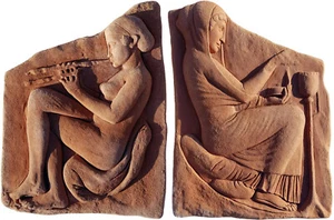 Trono Ludovisi rilievo lato sinistro e destro - Throne Ludovisi relief 12761 - Imagen 1 de 1