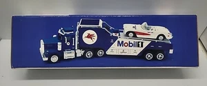 MOBIL 2000 TOY TRUCK CAR CARRIER WITH 1957 CHEVY CORVETTE - Picture 1 of 6