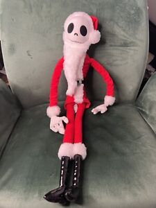 Disney nightmare before Christmas Jack Skellington Plush Toy Dressed As 🎅 Santa