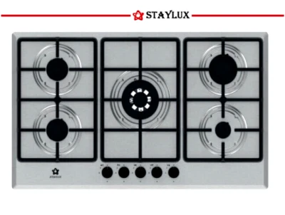 Piano Cottura a Gas 5 fuochi 90 cm acciaio Staylux coprifuochi in Ghisa Gas Meta - Immagine 1 di 3