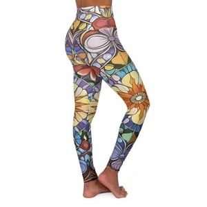 Psychedelic High Waisted Yoga Leggings Fitness Apparel Athleisure Activewear Hot - Picture 1 of 25