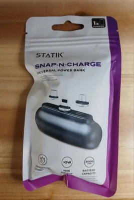Statik Snap -N-Charge Universal Power Bank 10W 3000mAh Sealed - Image 1 of 2
